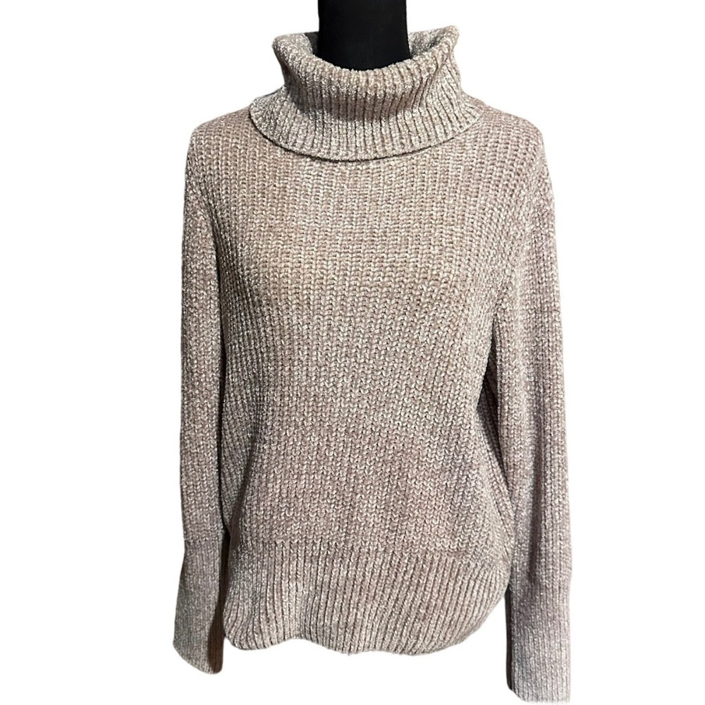 Romeo & Juliet Couture Chenille Ribbed Turtleneck Sweater Women's M Medium
